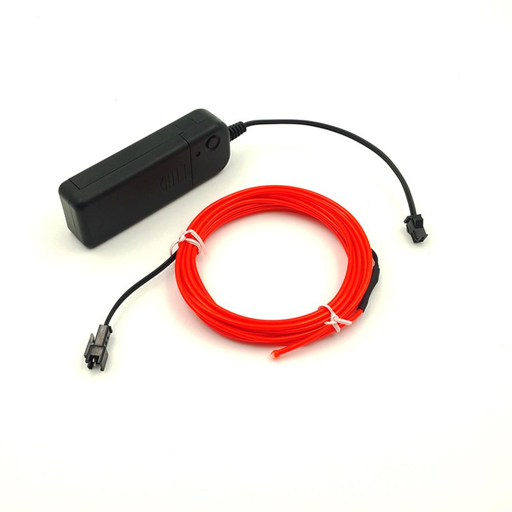 El Wire Luminescent Line Stage Prop LED Decorative Lamp Line wth 3V Battery Box