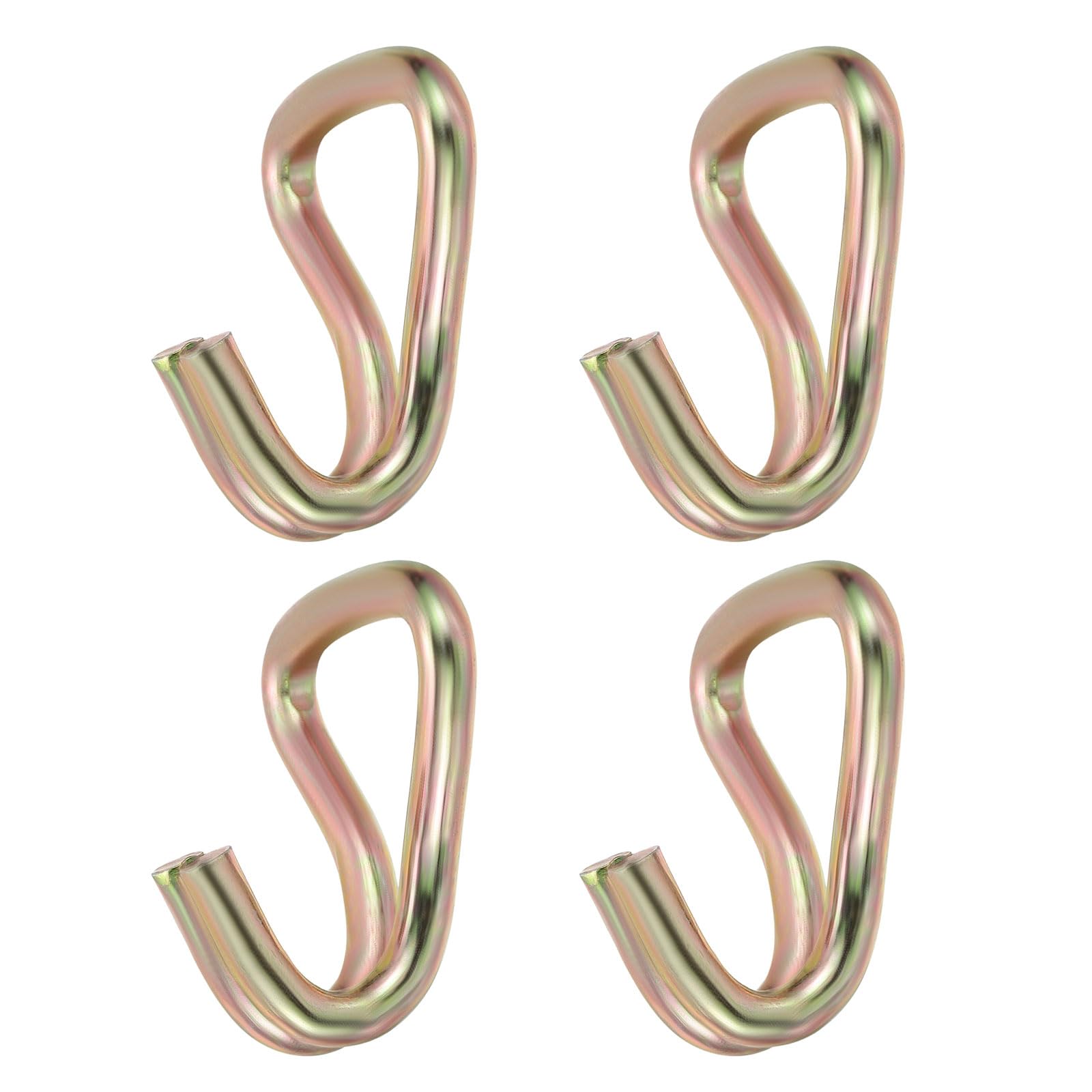 

PATIKIL 4 Pack Ratchet Double J Hook Load 7716lb 9.5mm Tie Down Strap Webbing Car Truck Trailer Tow Strap Gold 9.5mm золотий