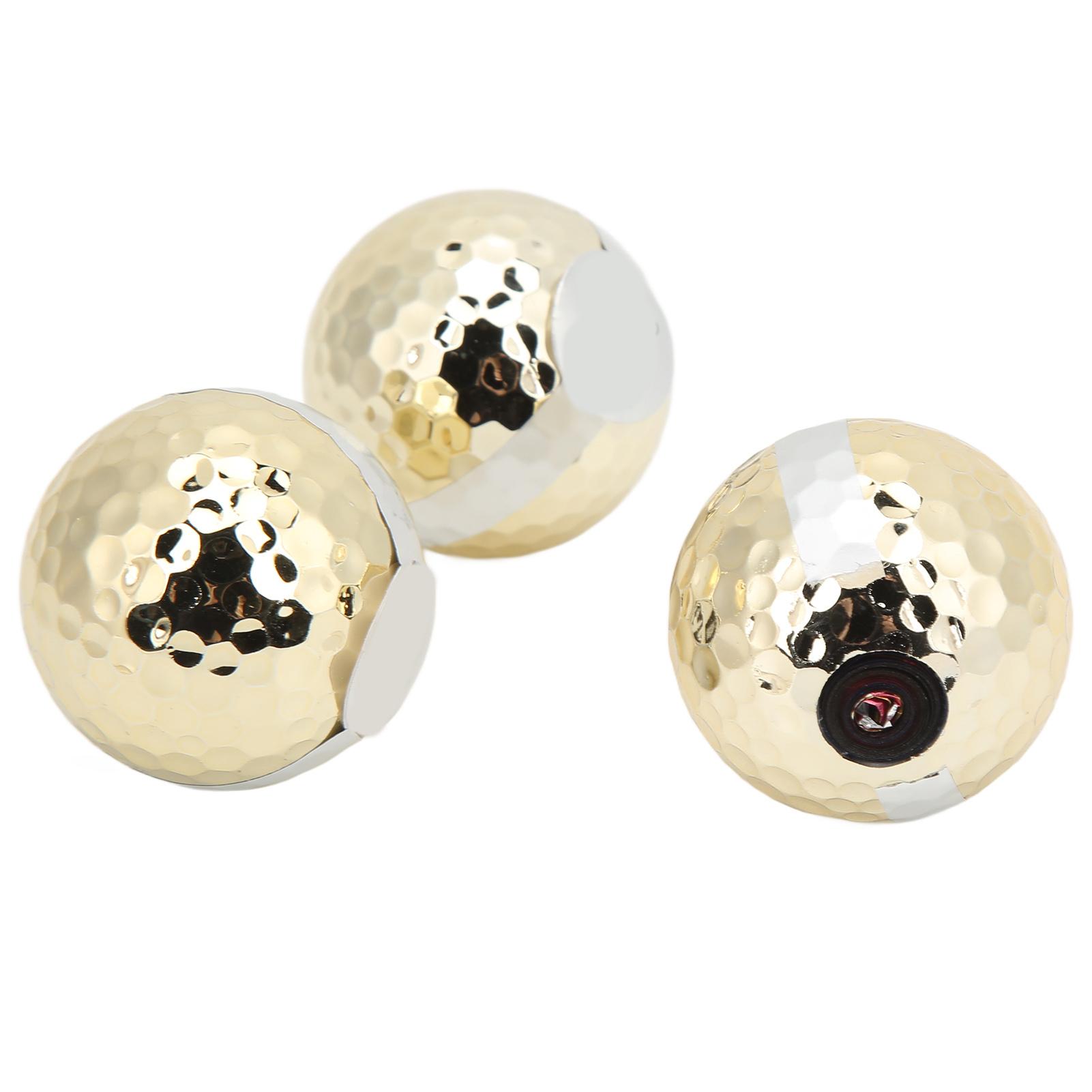 

3Pcs Gold Plated Golf Ribbon Ball Luxurious Elegant Golf Ball Gifts for Opening Ceremony Events