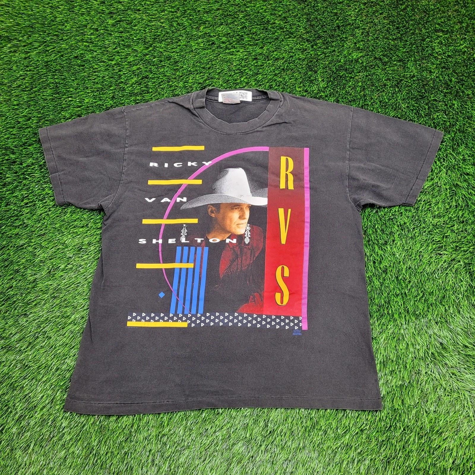 Vintage 90s Ricky Van Shelton Shirt Large 21x26 Faded-Black 3XL