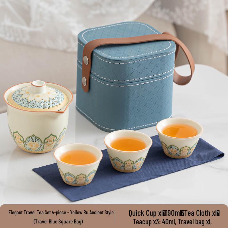 

Ru Kiln Panda Portable Tea Set