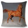 Elegant Running Horse Cushion Cover Graceful Gallop Pose Soft Decorative Square Pillow Modern Living Room Bedroom Decor xcm