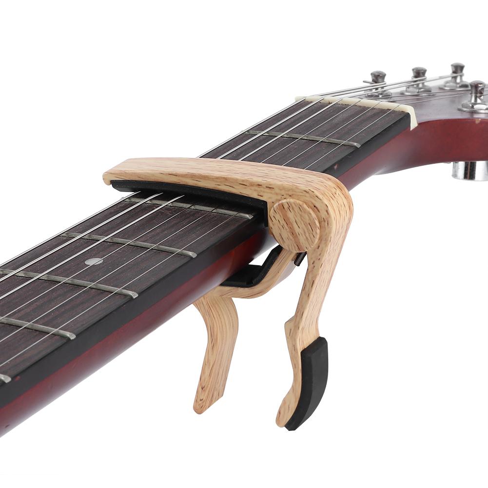 Universal Acoustic Folk Guitar Capo Tuning Clamp Clip Musical Instrument AccessoriesWood Type
