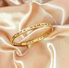 Elegant Titanium Steel Roman Numeral Diamond Bracelet for Women - Luxurious, Fade-Resistant Bestie Jewelry.