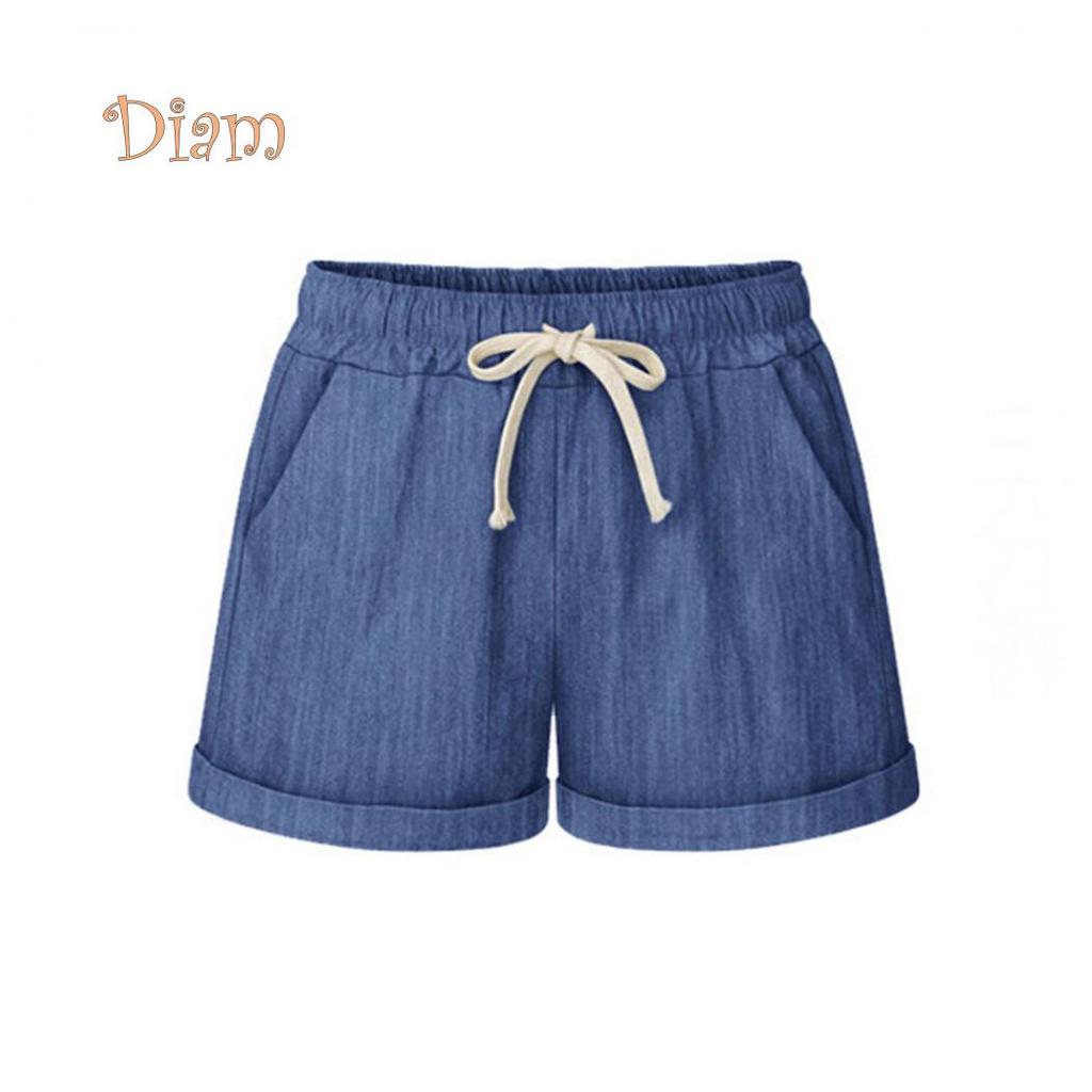 Margot St. Plus velikost Ležérní Dámské Léto Jednobarevné Šortky se stahovací šňůrkou Volné Teplé kalhoty