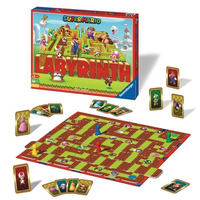 SUPER MARIO Labyrinth, Family Board Game, Treasure Hunt In a Moving Maze, Ages 7 and Up, Ravensburger