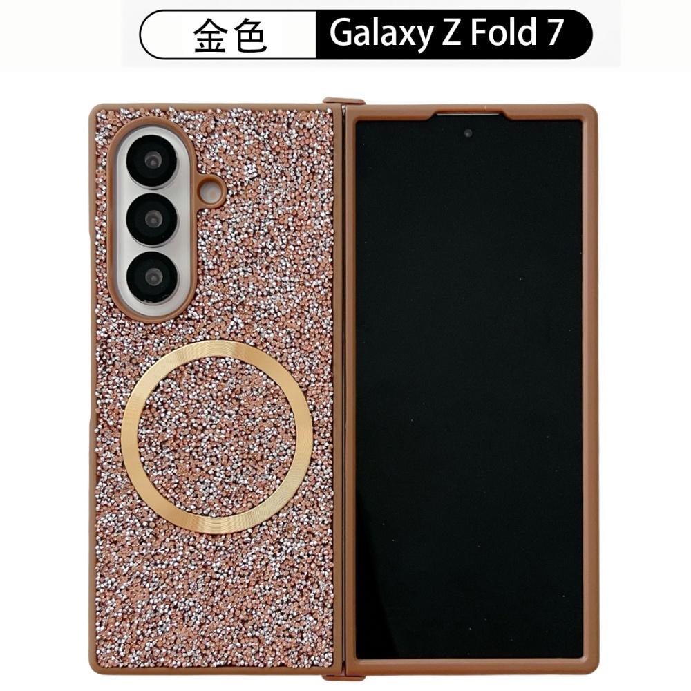 For Samsung Z Fold 7 Dazzle Gradient Diamond For Magsafe Wireless Charging Phone Case For Samsung Z Fold 6 5 4 3 Anti Drop Cover