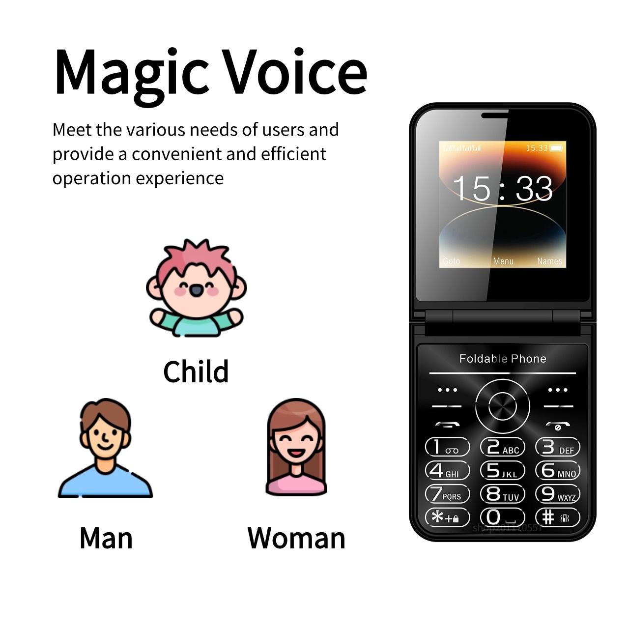 

4 Карты 4 Ожидания для Мини Складного Флипа, Изысканный и Компактный Мобильный Телефон для Пожилых, Детский Студенческий Мобильный Телефон, Женский Мобильный Телефон