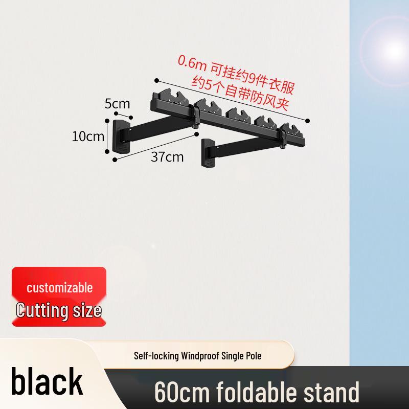 Invisible Wall-Mounted Retractable Clothes Drying Rack for Balcony and Home Use