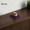 Decorative Gothic Yarn Coasters Spider Web Crochet Coaster, Handmade Knitted Drink Mat, Aesthetic Table Boho Style Dining Mats Protection Mats,