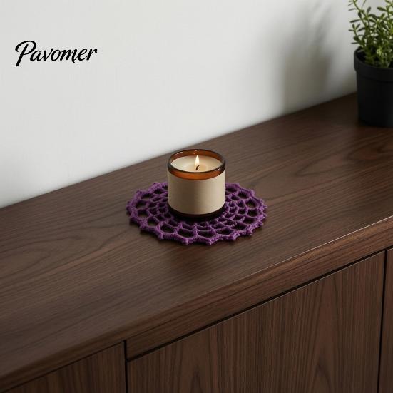 Decorative Gothic Yarn Coasters Spider Web Crochet Coaster, Handmade Knitted Drink Mat, Aesthetic Table Boho Style Dining Mats Protection Mats,