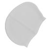 Swim Bathing Cap Silicone Waterproof Swimming Head Cover Professional with Ear Protection for Adult Long HairWhite