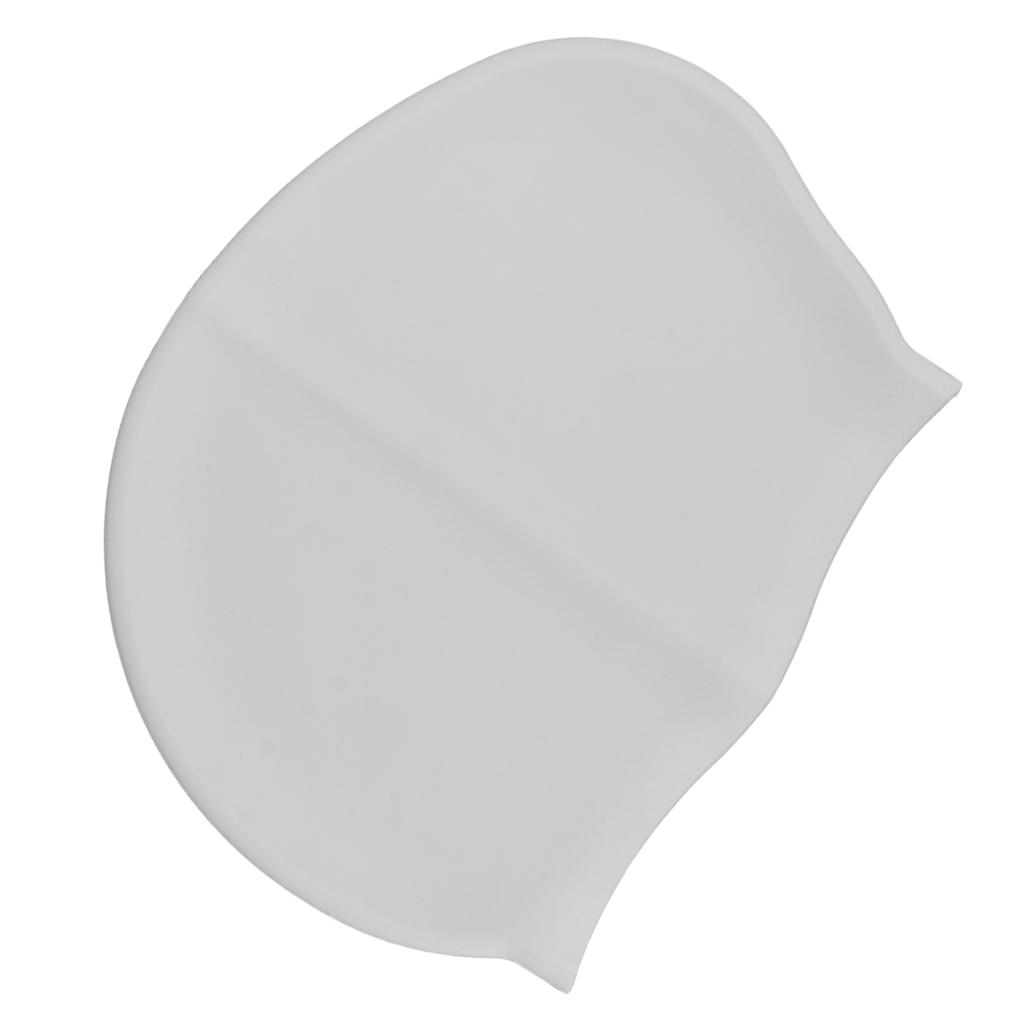 Swim Bathing Cap Silicone Waterproof Swimming Head Cover Professional with Ear Protection for Adult Long HairWhite