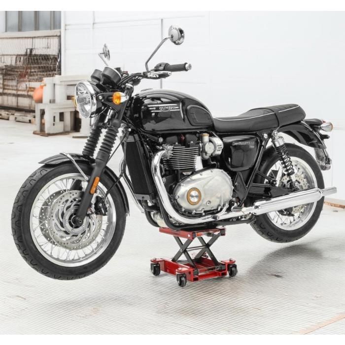 Pont élévateur moto chariot ConStands HR1 Cric de déplacement 500kg rouge