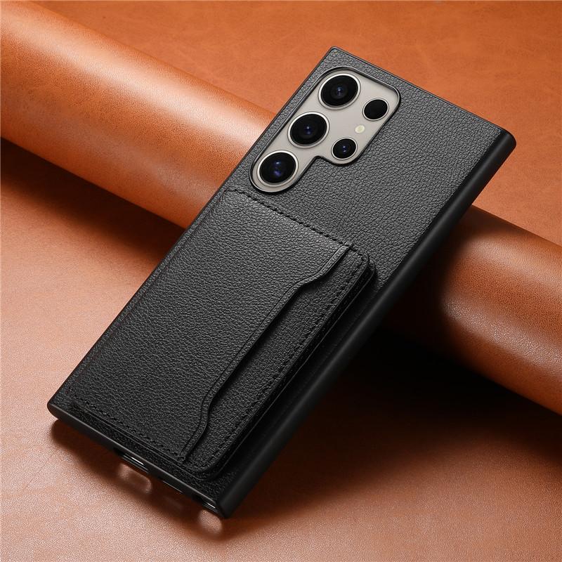 

PU Leather Phone Case Coque for Samsung S26 S25 S24 S23 Plus Ultra A05S A15 A25 A35 A55 5G A16 A36 A56 Card Holder Shell Cover S26 Ultra чорний