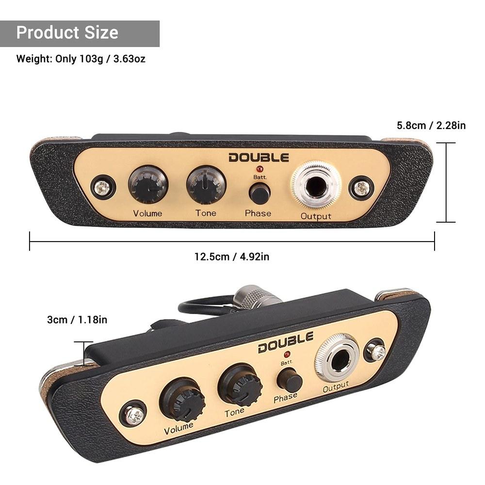 QWAX Cajón Box Drum Preamp Pickup Microphone with 1/4 Inch Jack