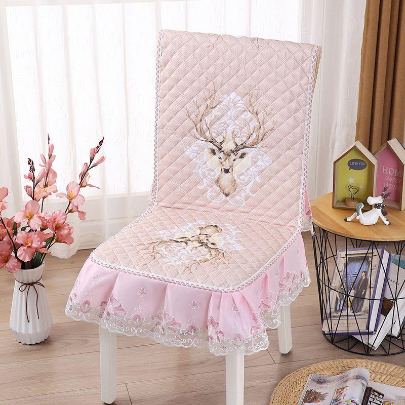 One-piece Dining Table and Chair Cover Dining Chair Cushion Chair Cover Set Household Chair Cushion Rectangular Round Coffee