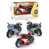 1/12 Scale Ducati Diecast Motorcycle Model Toy, Pull Back Toy with Sound and Light for Kids Toddler Boys Girls Gift Collection