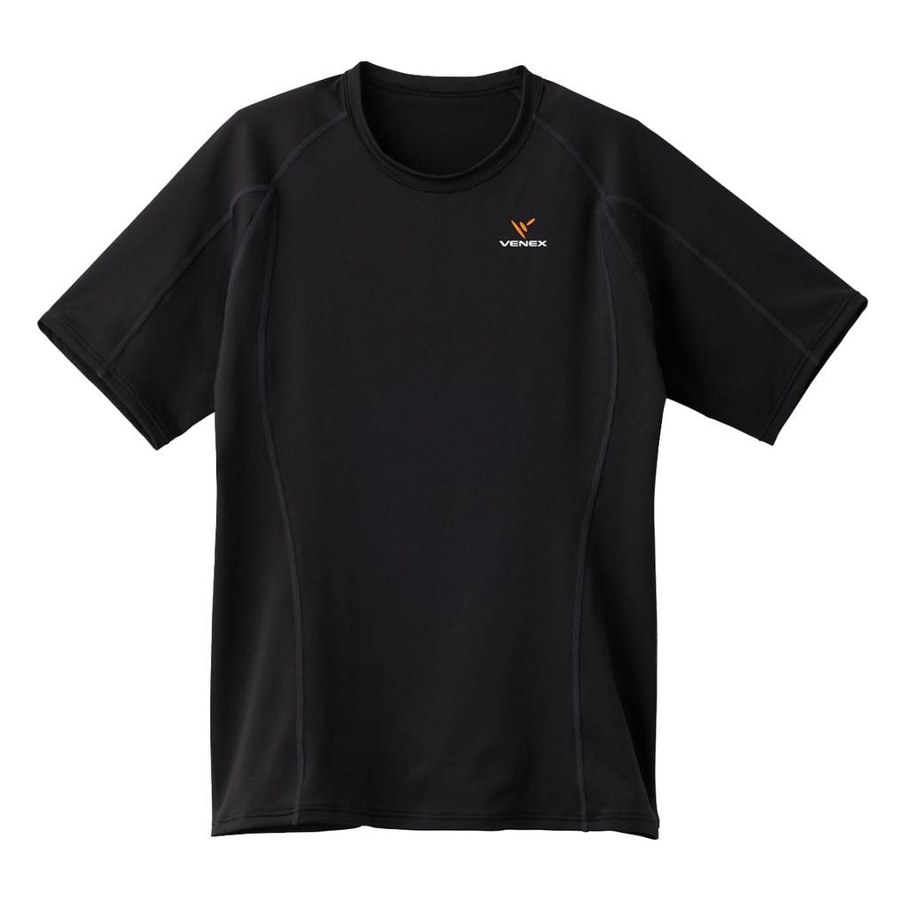 Venex Short Sleeve Recovery General Medical Black Size 6434 Recharge+ T-Shirt, Device, Women's, (48), L,