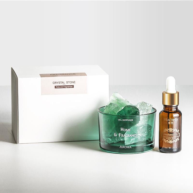 Flameless Crystal Stone Aromatherapy Diffuser for Bedroom - Essential Oil & Long-Lasting Fragrance Ornament. Lily 20ml
