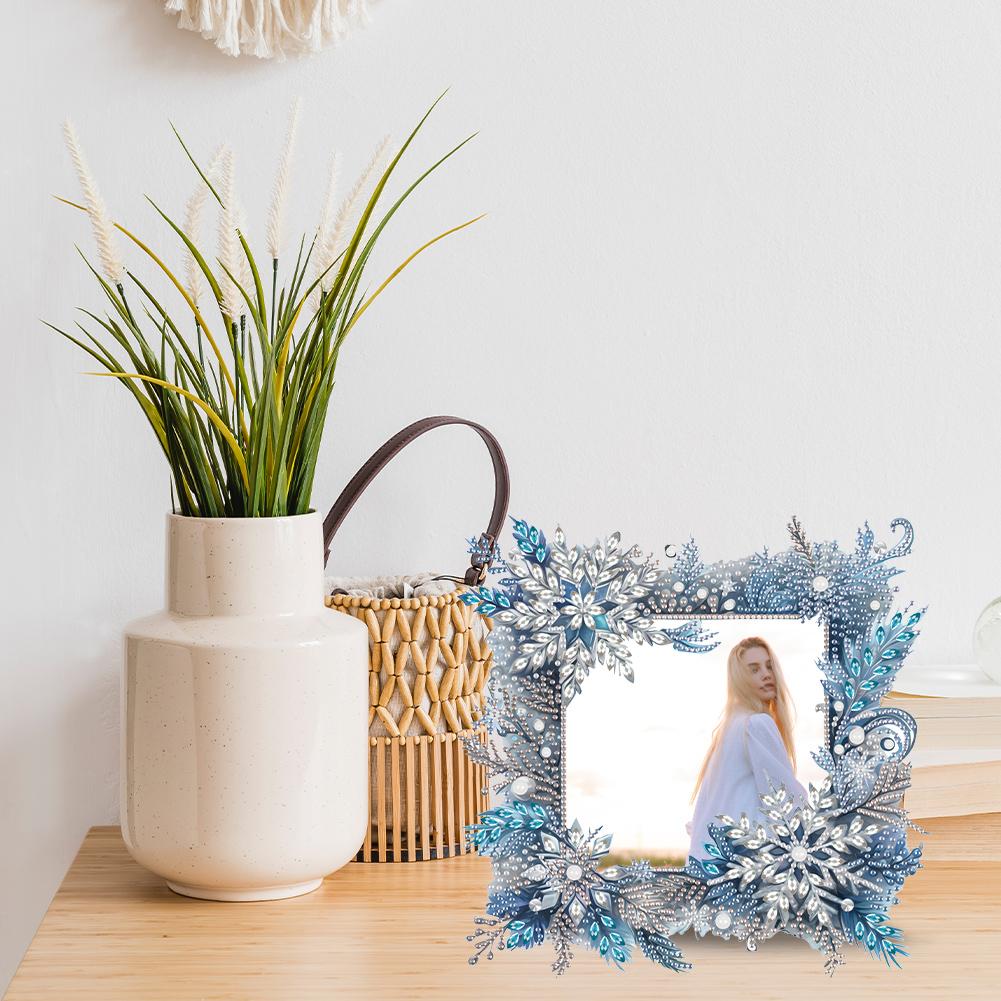 Akrylový speciální tvar Květina Motýl Kamínky Stolní fotorámeček Sada 5D DIY Diamantové umění Stolní dekorace Dekorace na stůl do ložnice