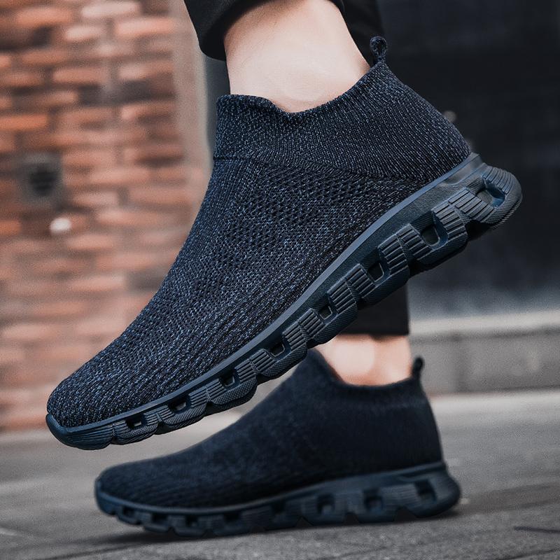 2025 New Men's Casual Sneaker Breathable Ultralight Slip On Shoes Mesh Sock Mouth Jogging Athletic Women Sneakers