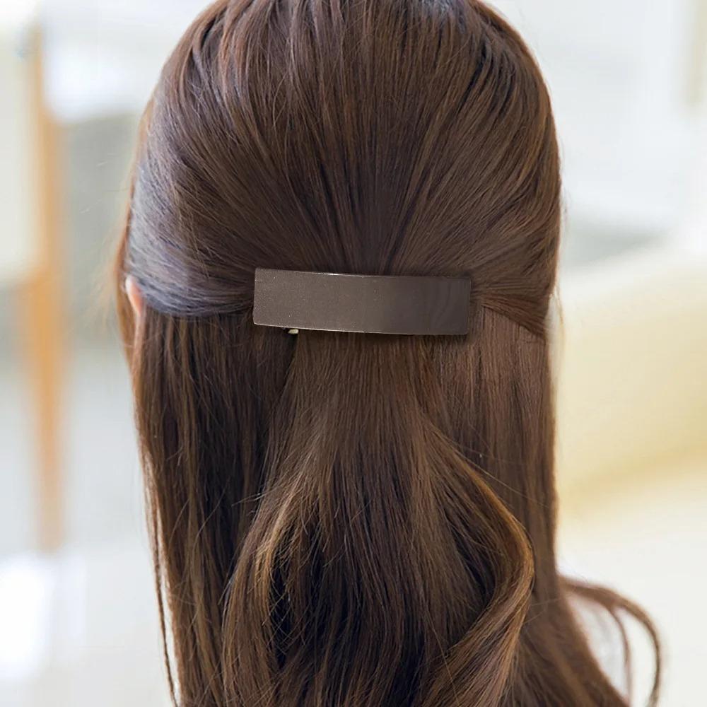 Acetate Square Hair Claw Spring Loaded Hair Clip for Women Messy Bun Forest Vintage Hair Accessory