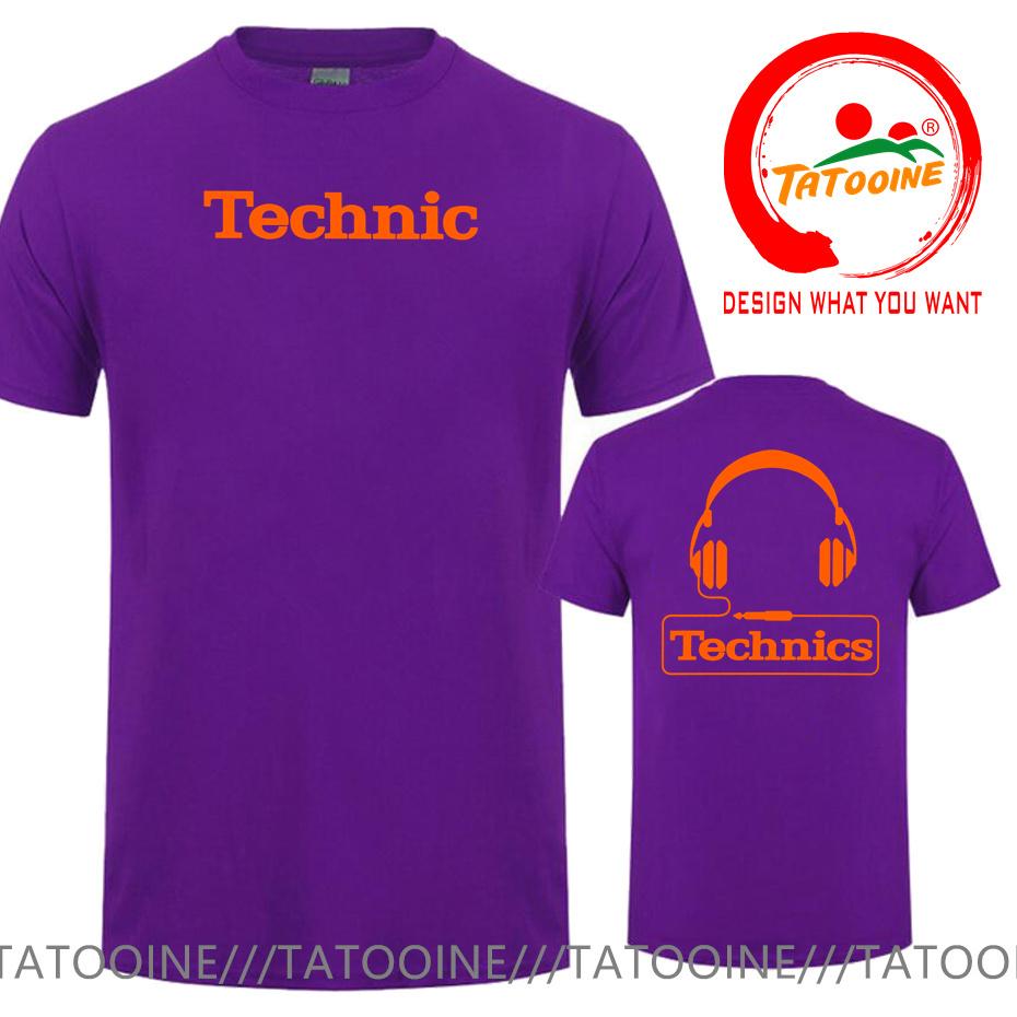 Technics Headphone Print T Shirts Unisex Disco Dj Party House Detroid Harajuku Fashion T Shirt Oversized Tshirt Trendy Dj Tee Tops