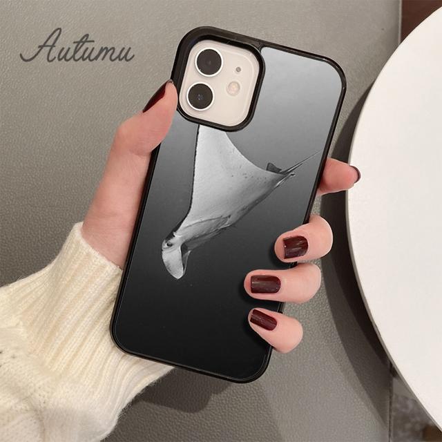 Animal Manta Ray Phone Case for iPhone 11 12 13 14 Pro Max Mini X XR XS SE 2020 5 6S 7 8 Plus Samsung Galaxy S21 S22 Cover Shell