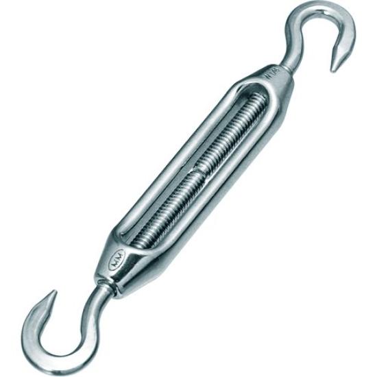 TRUSCO Frame Stainless Hook M5 Pack of Turnbuckle, Steel, & Hook, Screw, 2, TTB-5HM