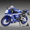 1/9 Yamaha YZF-R1M Legierung Sportmotorrad Diecasts Metall Straßenrenn-Motorradmodell Hohe Simulation Ton und Licht Kinderspielzeug Geschenk