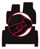 Velour Floor Mats with Red Edge For: Tesla Model X SUV (2016-)