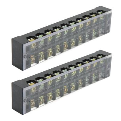 2Pcs Terminal Streifen TB Feste Große Strom Dual Reihe Draht Barriere Block Terminal Streifen mit