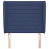 VidaXL Tête de lit avec oreilles Bleu 103x23x118-128 cm Tissu3118092