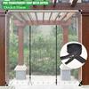 Customizable PVC Clear Tarpaulin With Zipper Soft Glass Door Curtain With Rotating Buckle Waterproof Screen Tarp With 2 Zippers