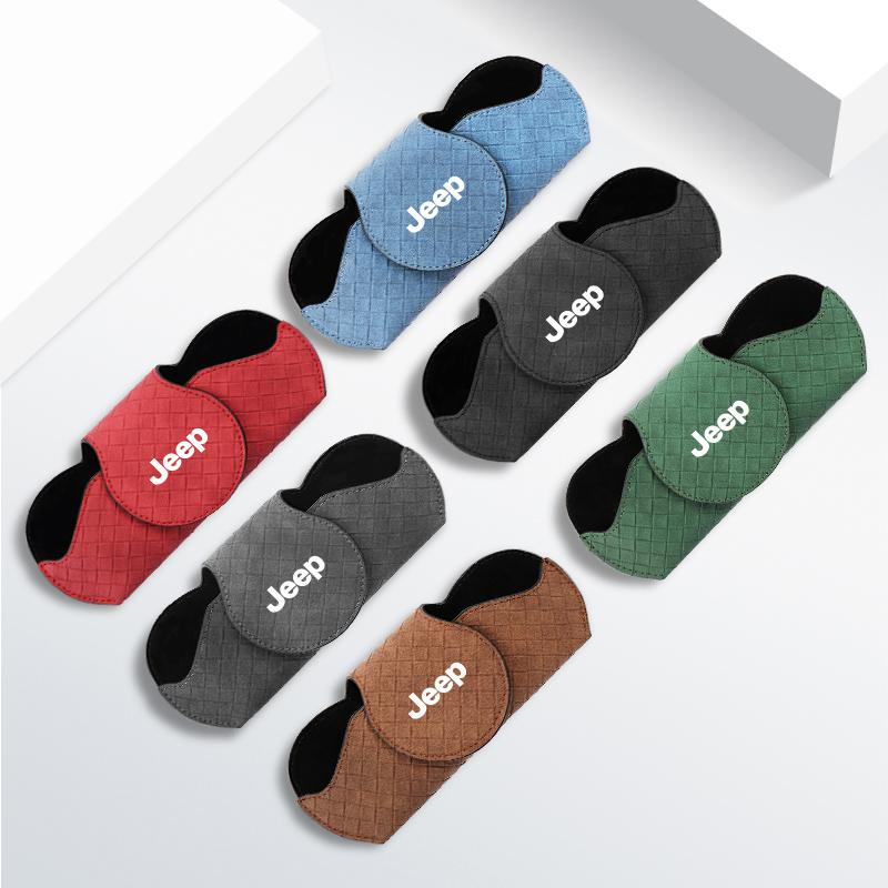 Car Interior Glasses Clip Auto Sun Visor Sunglasses Holder For Jeep Grand Cherokee Wrangler JK Gladiator Compass Renegade Patrio ALS1