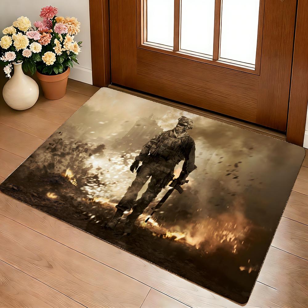 Anime C-Call Of D-Duty Floor Mat Cozy Flannel Soft Thick Non-Slip Mat For Living Room Bedroom Kitchen Decor Rugs