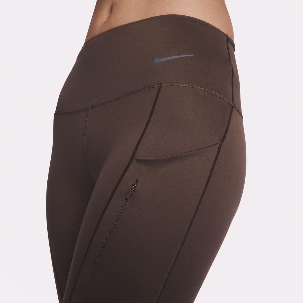 Nike Go Series Solid Color High Waist Casual Sports Pants Women Bottoms Baroque-Brown DQ5695-237