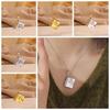 Titanium Steel Opening Book Pendant Stainless Steel Girls Text Locket  Mother's Day