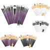 Makeup Brush Set 20pcs Synthetic Fiber Long Handle With Transparent Pouch For Daily Beauty Routine