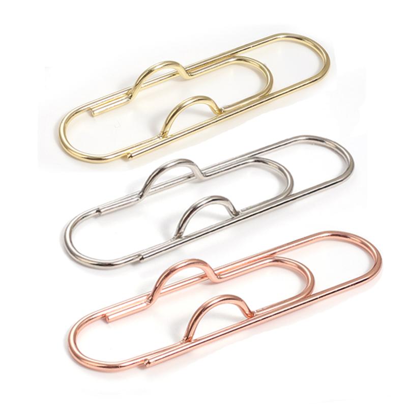3-1Pcs Paper Clips Metal Pen Holder Clips Multi-functional Fix Clips Journal Document Clip Notebook Pin Pocket Accessories