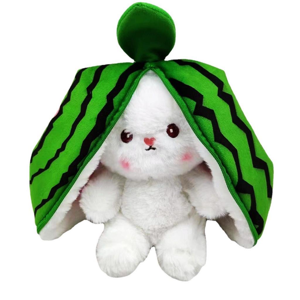 Cute Strawberry Bunny Plush Toy Soft And Fluffy Stuffed Animal For Kids And Girls