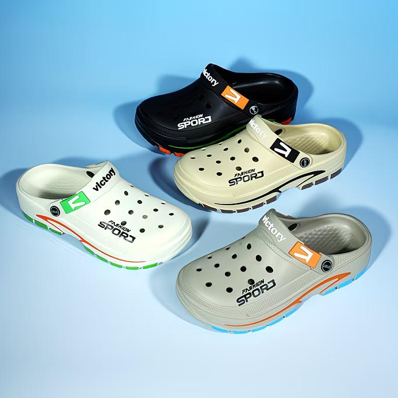Perforated Shoes Men Summer Fashionable Versatile Thick-Soled Anti Slip Sandals Outdoor Casual Breathable Comfortable Perforated Shoes