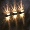4pcs Solar Led Up Down Wall Lamp Outdoor Waterproof Garden Light For Fences Yard Patio Balcony Decor