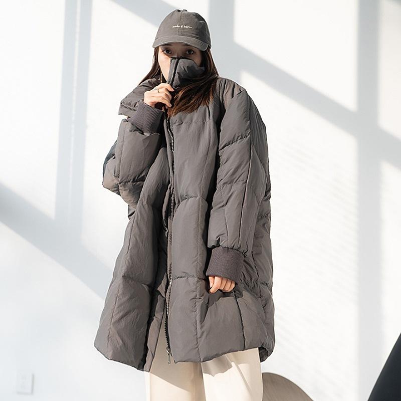 New down padded clothes women's winter long padded jackets loose over the knee trendy padded jackets