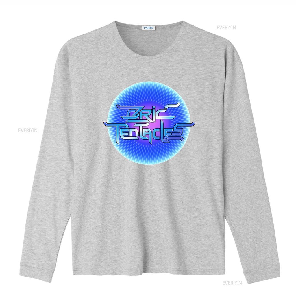 Ozric Tentacles Logo a Bolle Maglietta Nera Nuovo Merchandising Ufficiale della Band vintage Lavata streetwear Versatile Casual Elasticizzata