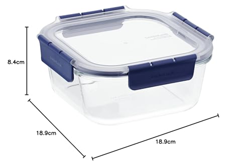 Bestco Heat Resistant Oven Cooking Glass Container Storage Container Rectangular 1.5L LBG449 Top Class Lock & Lock