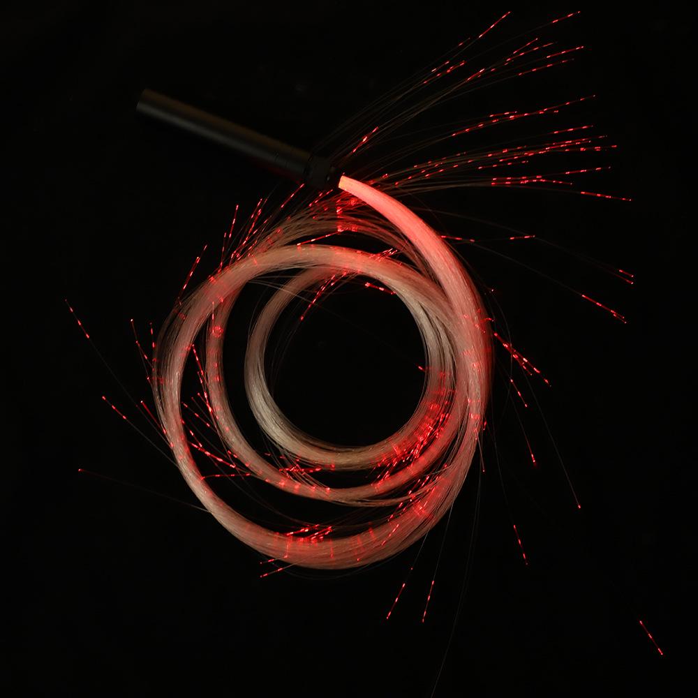 Bunte LED Faseroptik Tanzpeitsche: Nachtclub- & Performance-Leuchtaccessoire