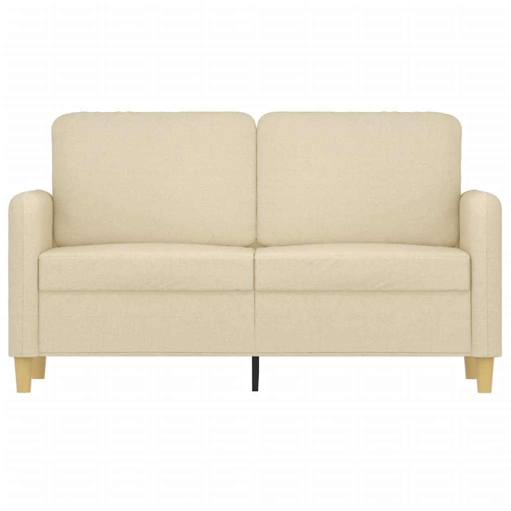 Vidaxl Sofá de 2 Lugares, Creme, 120 Cm, Estofado em Tecido