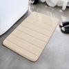 New 40*60cm Bath Mat Dry Fast Soft Memory Foam Mat Anti-skid Striped Coral Velvet Water Absorption Mat Home Floor